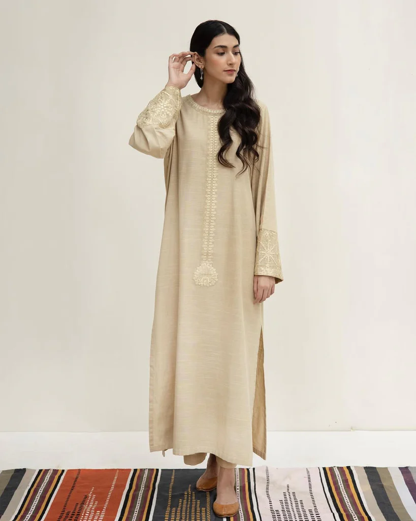BUTTER BEIGE | 2-Pc Stitched Embroidered Outfit