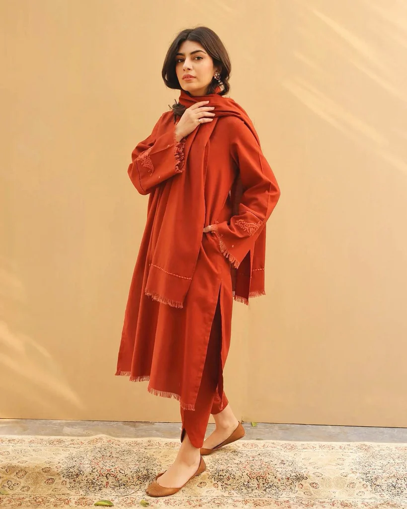 CORAL | 3-pc stitched Embroidered outfit